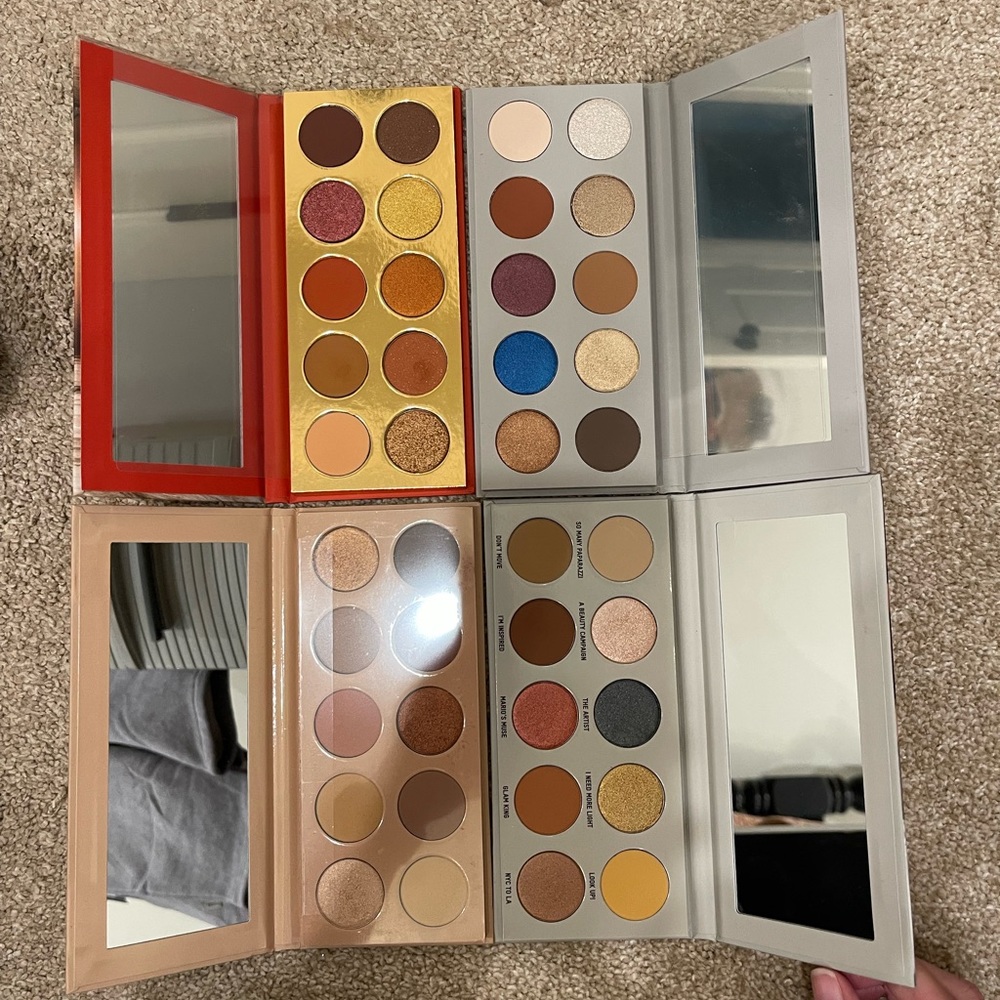 Natasha Denona, KKW, Āether Beauty make up pallets.